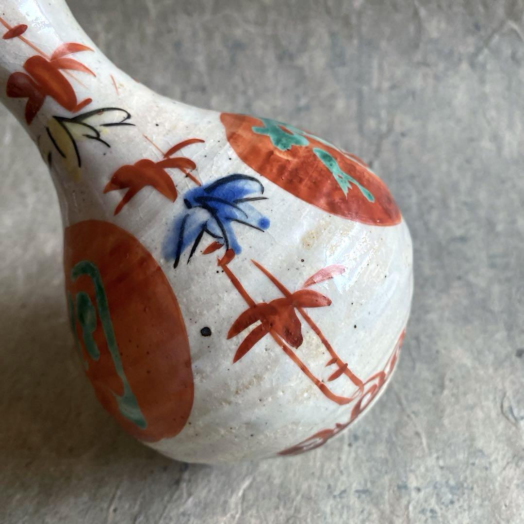 🔶SALE🔶岐阜 秀峰窯中垣連次 赤絵緑彩雪月花二合徳利 | MatsuBokkuri