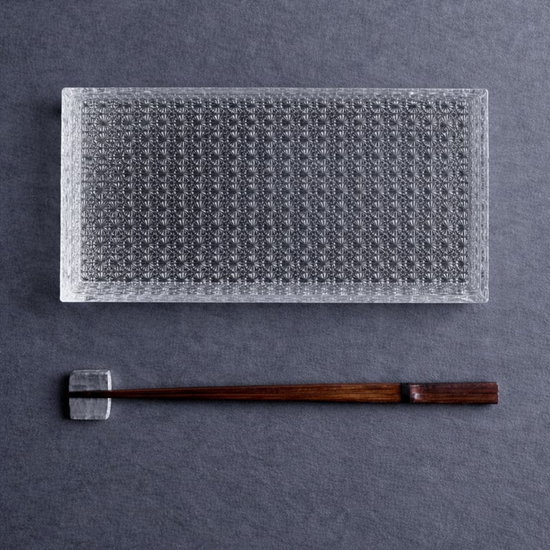 和硝子 淑雅長角皿 | MatsuBokkuri