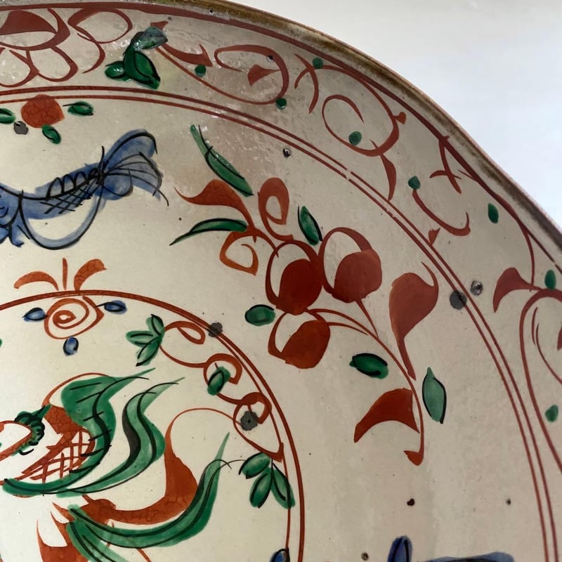 🔶SALE🔶岐阜 秀峰窯中垣連次 万歴赤絵花型大鉢 | MatsuBokkuri