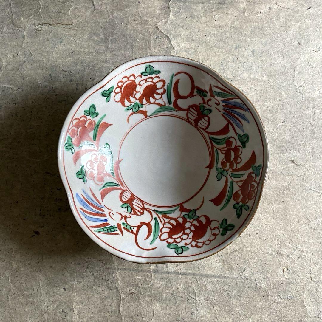 🔶SALE🔶岐阜 秀峰窯中垣連次 万歴赤絵花型鉢 | MatsuBokkuri