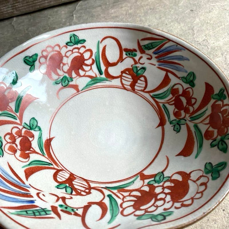 🔶SALE🔶岐阜 秀峰窯中垣連次 万歴赤絵花型鉢 | MatsuBokkuri