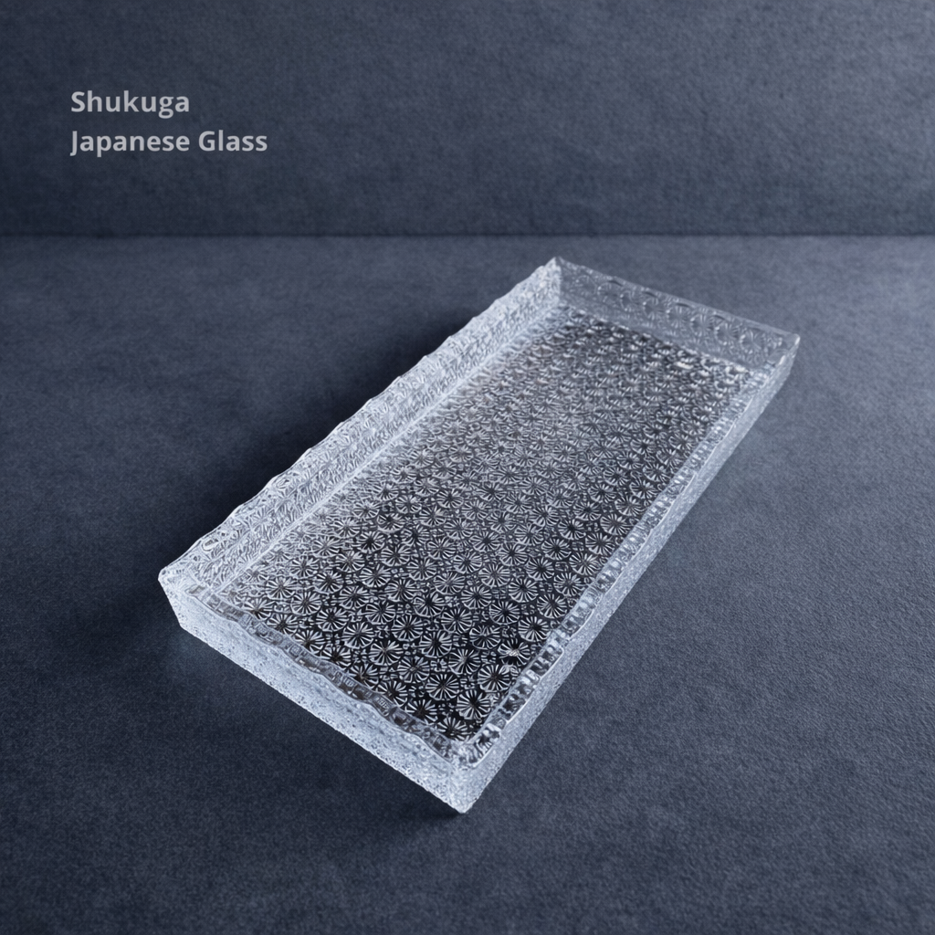 未使用 玻璃古伊萬里 ガラス長角皿5枚　お正月　お祝い 未使用 玻璃古伊萬里 ガラス長角皿5枚 お正月 お祝い 金襴 古