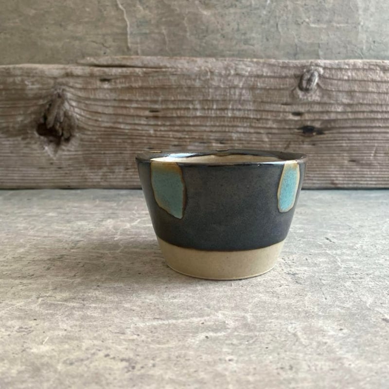 益子焼 黒柿釉青磁流し蕎麦猪口 | MatsuBokkuri