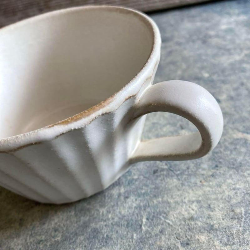 益子焼 kinariしのぎスープカップ | MatsuBokkuri