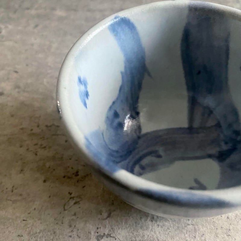 益子焼 糠呉須椿蕎麦猪口 | MatsuBokkuri