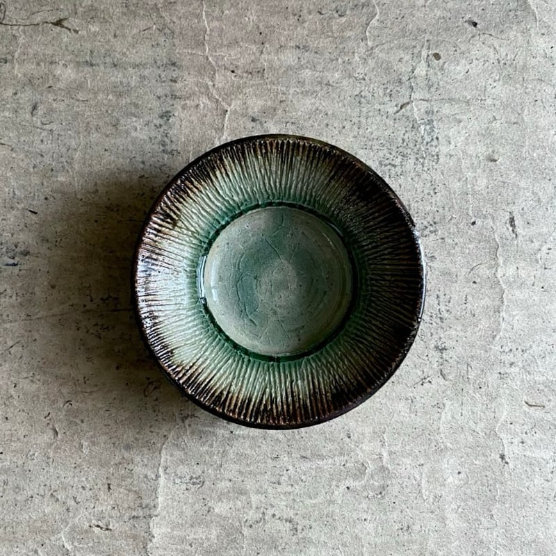 益子焼 古賀賢二 灰釉くし目鉢 (中) | MatsuBokkuri