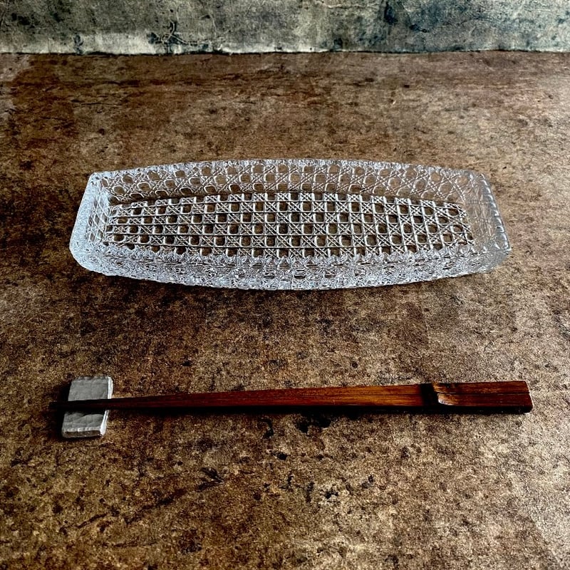 和硝子 籠目突出し皿 | MatsuBokkuri