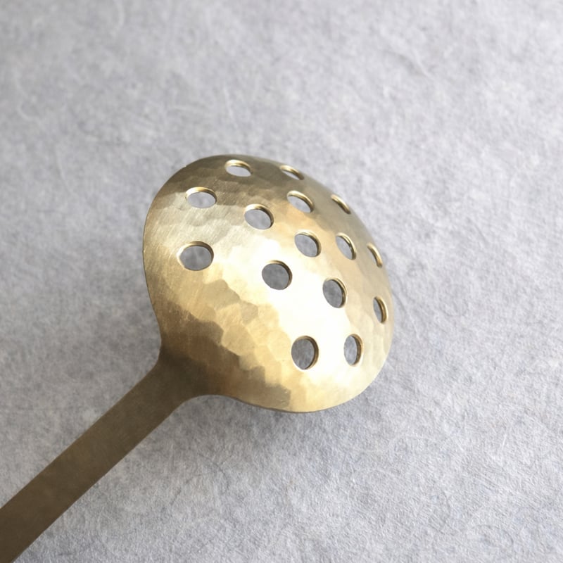 【新品】oldmountain brass tsuchime MOLDS 槌目 新潟燕 真鍮槌目入 手打ちお玉（穴明） | MatsuBokkuri