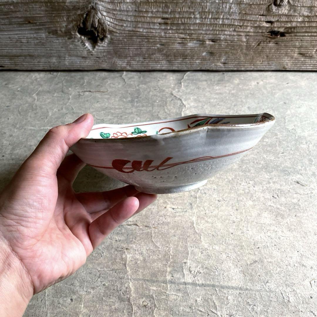 🔶SALE🔶岐阜 秀峰窯中垣連次 万歴赤絵花型鉢 | MatsuBokkuri