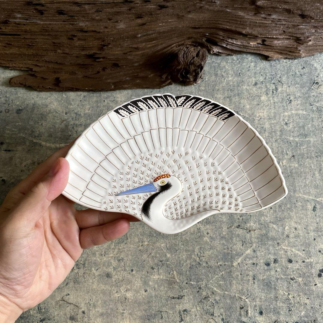 有田焼 幸楽窯 錦白マット 鶴型向付 | MatsuBokkuri