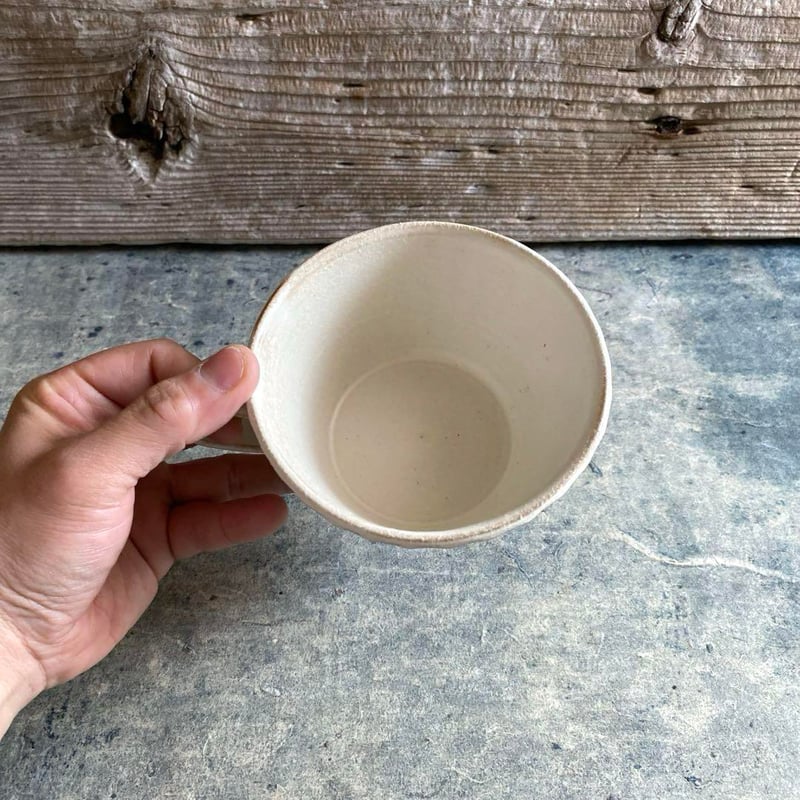 R 益子焼 kinariしのぎスープカップ 益子焼 kinariしのぎスープカップ スタッキング収納 スープマグ