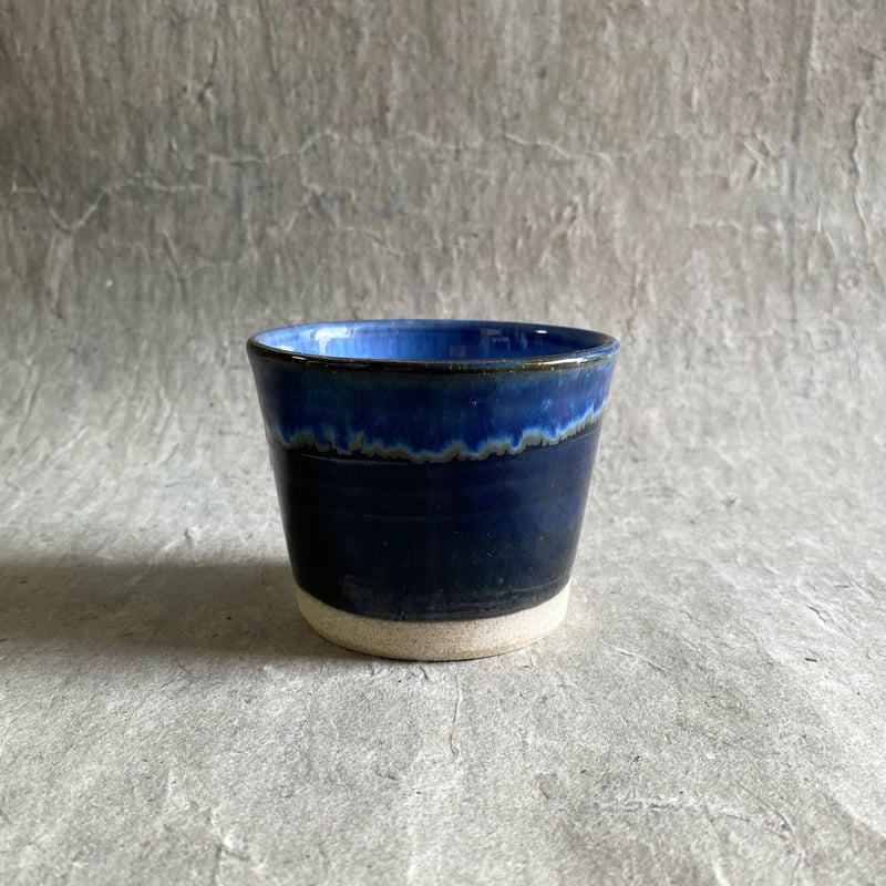 益子焼 瑠璃釉 蕎麦猪口 | MatsuBokkuri