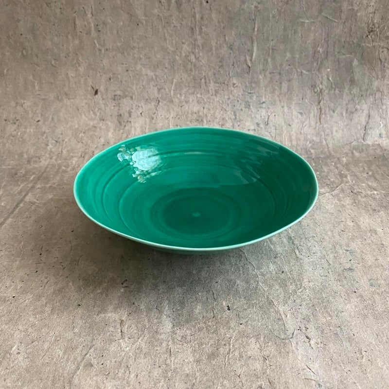 波佐見焼 康創窯 緑交趾 なぶり多用鉢 | MatsuBokkuri