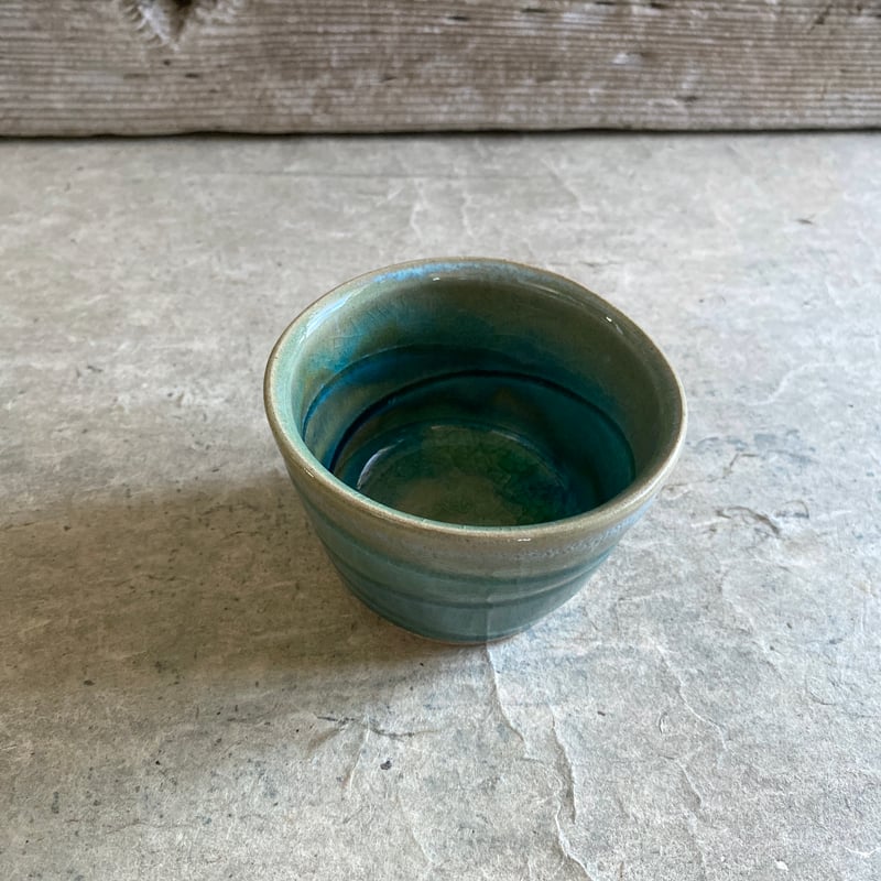 益子焼 糠白釉青掛流蕎麦猪口 楽天市場】益子 焼（そば猪口｜そば用