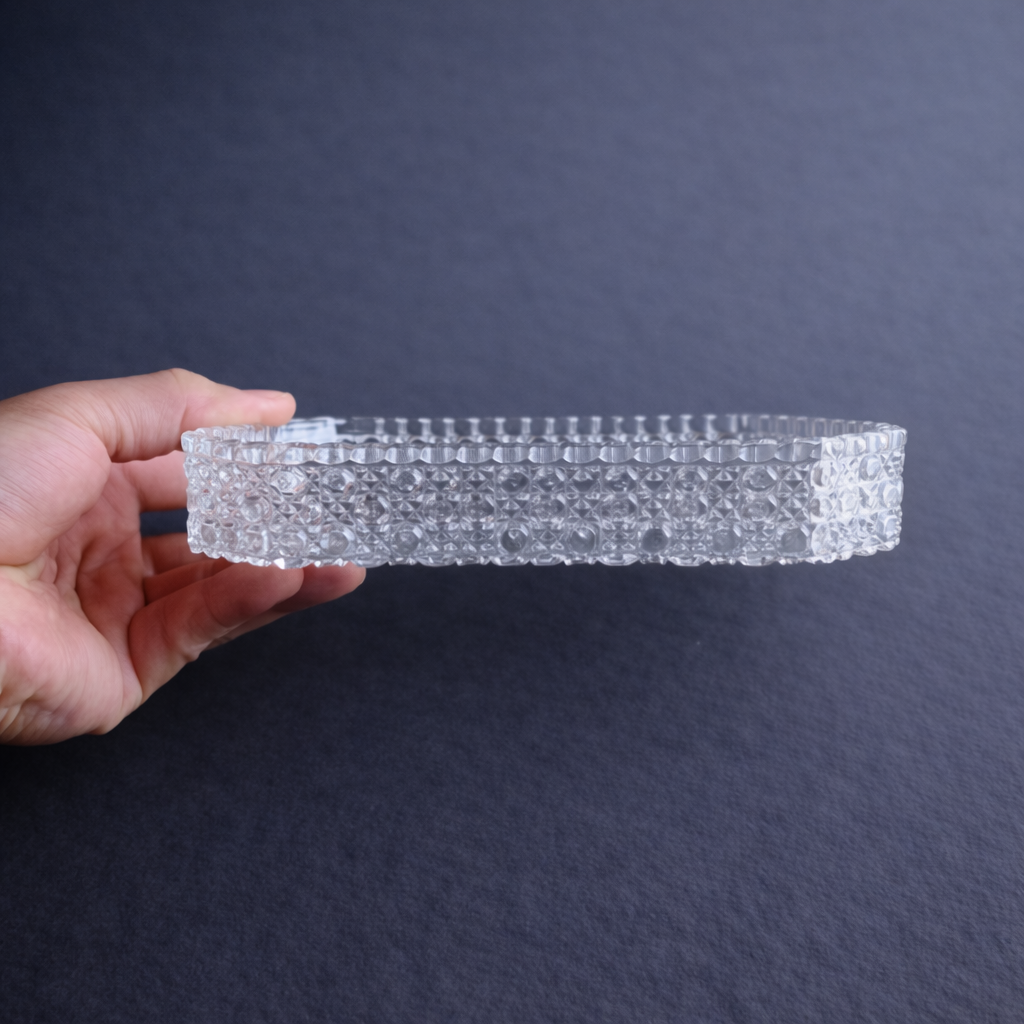 和硝子 籠目八寸皿 | MatsuBokkuri