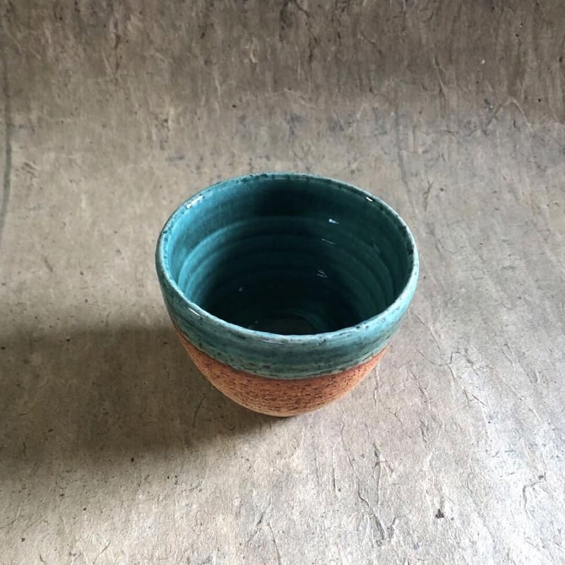 美濃焼 縄文焼〆織部グリーンフリーカップ | MatsuBokkuri
