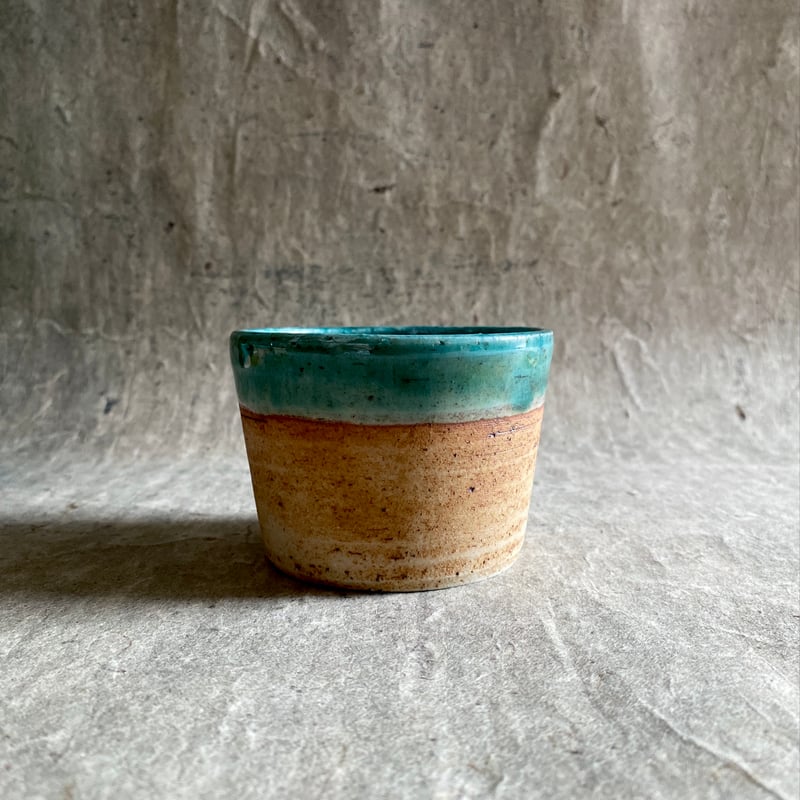 美濃焼 縄文焼〆織部グリーン 蕎麦猪口 | MatsuBokkuri