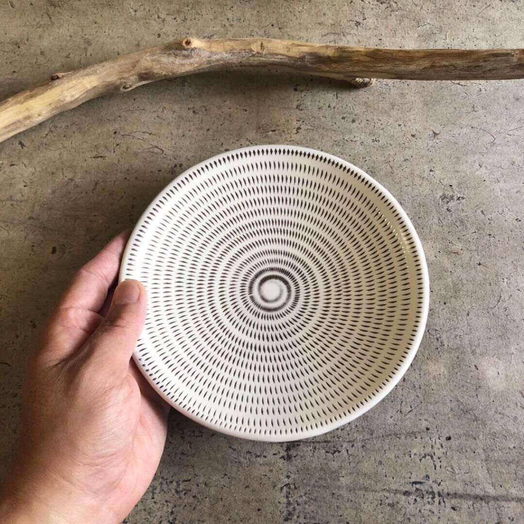 小石原焼 早川窯元 とびかんな6寸皿 | MatsuBokkuri