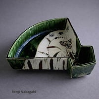 🔶SALE🔶岐阜 秀峰窯中垣連次 粉引金彩赤絵牡丹に千鳥蓋物 | MatsuBokkuri