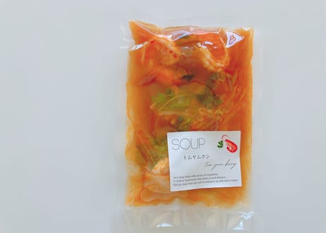 海老と野菜のパクチー香る辛口スープ　トムヤムクン