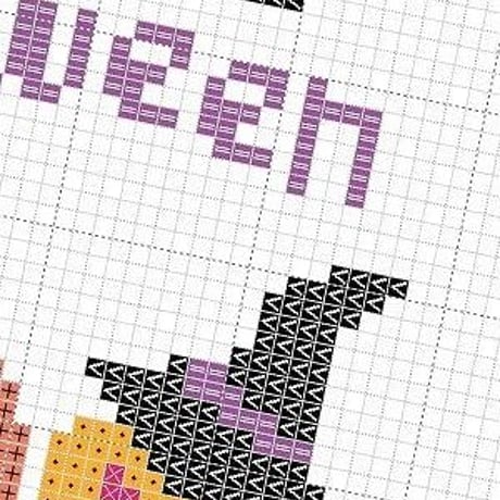 クロスステッチダウンロード図案　PDF pattern ハロウィン図案　クロスステッチチャート