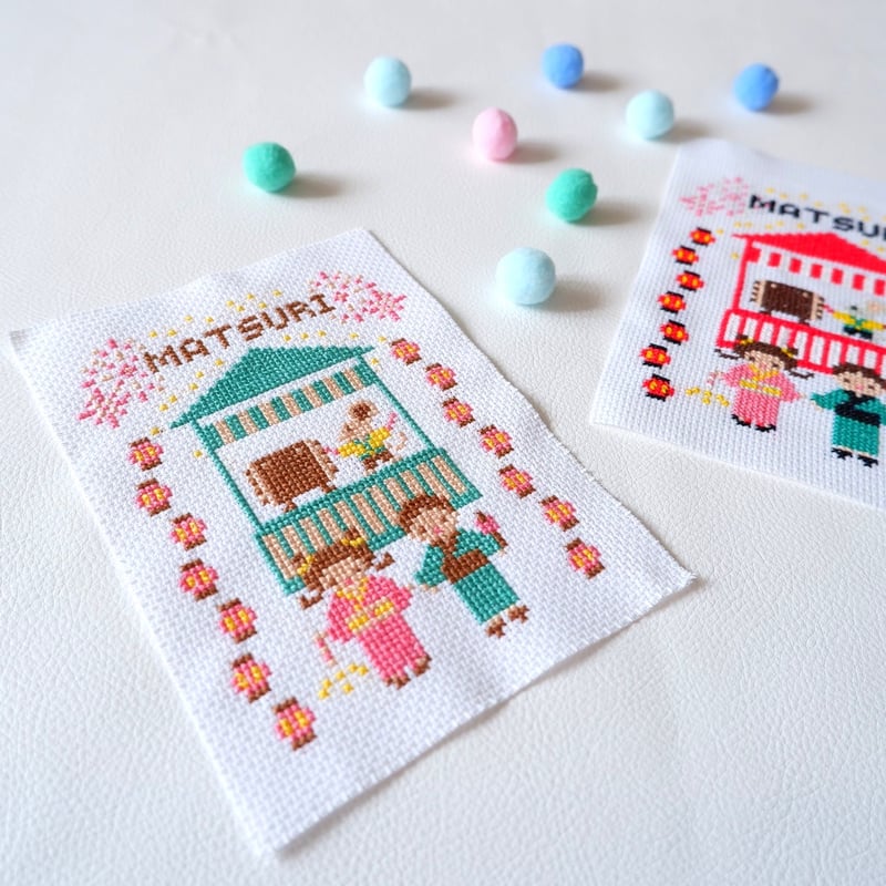 Kokoro】新作 クロスステッチ ハンドメイド完成品【39】 Kokoro様専用