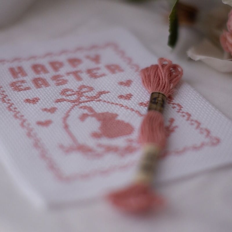 初心者クロスステッチ図案 PDF PATTERNダウンロード図案 イースター