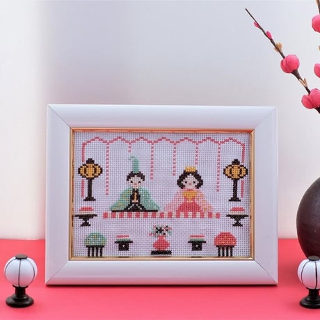 クロスステッチＤL図案 「季節のステッチ図案4点」cross stitch pattern　seasonal stitch
