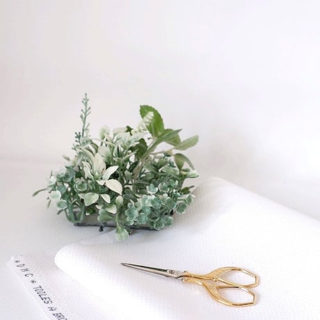 クロスステッチカットクロス【DMC社刺繍布40cm×40cm】14ct・アイーダ布・BLANC