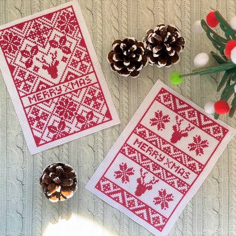 クロスステッチキット『ノルディック☆クリスマス』クロスステッチクリスマス特別キット』クリスマスプレゼント⑱