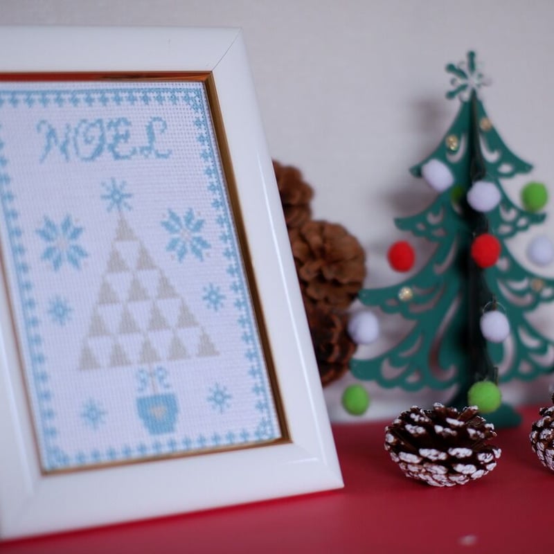 クロスステッチDL図案 「クリスマスツリー」Merry Christmas