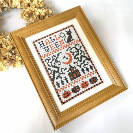 クロスステッチＤL図案 「季節のステッチ図案4点」cross stitch pattern　seasonal stitch
