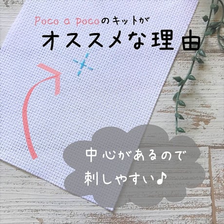 【初心者】クロスステッチ キット　キラキラ輝く雪の結晶のホワイトクリスマス　ノエルな大人クリスマス　④