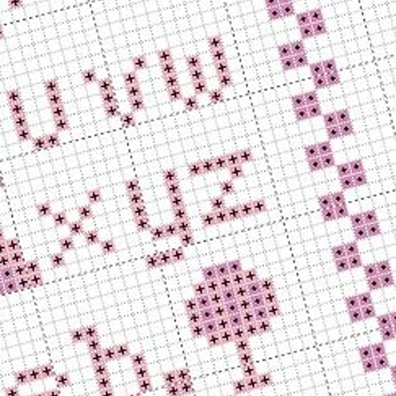 クロスステッチ図案（PDFダウンロード）｜3月サンプラー「ひな祭り お