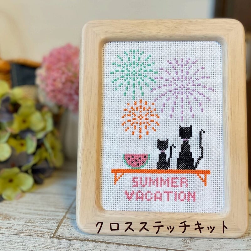 クロスステッチキット◇もふもふ ありがたかっ 猫だらけ