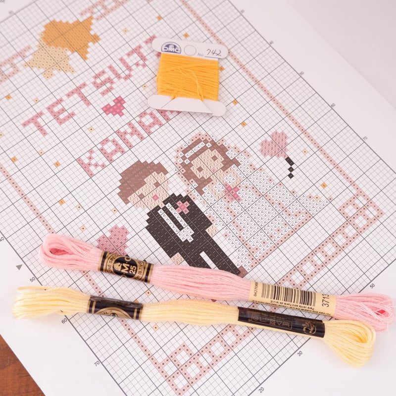 クロスステッチ図案』クロスステッチ刺繍で手作りする「ウェルカム