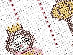 桃の節句　お内裏様　お雛様　Yuko Hamada アート作品 クロスステッチDL図案 3月は桃の節句ひなまつり 『お内裏様とお雛様の