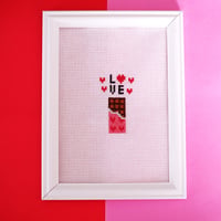 『Love＆hert』のクロスステッチ図案｜ポコアポコのバレンタインプレゼント