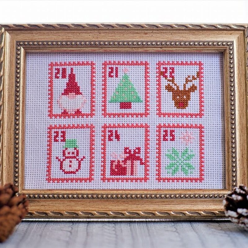 クロスステッチキット 「クリスマスのアドベントカレンダー」刺繍 クロスステッチキット 「クリスマスのアドベントカレンダー」刺繍