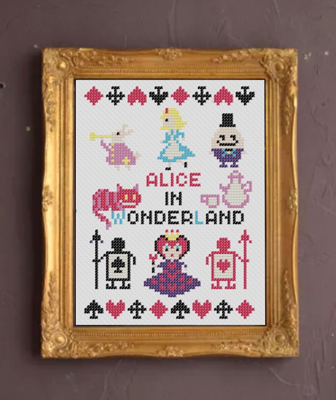 クロスステッチDL図案 『不思議の国のアリス』Alice in Wonderland