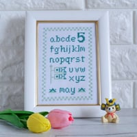 クロスステッチDL図案「季節を感じるクロスステッチサンプラー」5月兜とこいのぼり　刺繍図案cross-stitch pattern