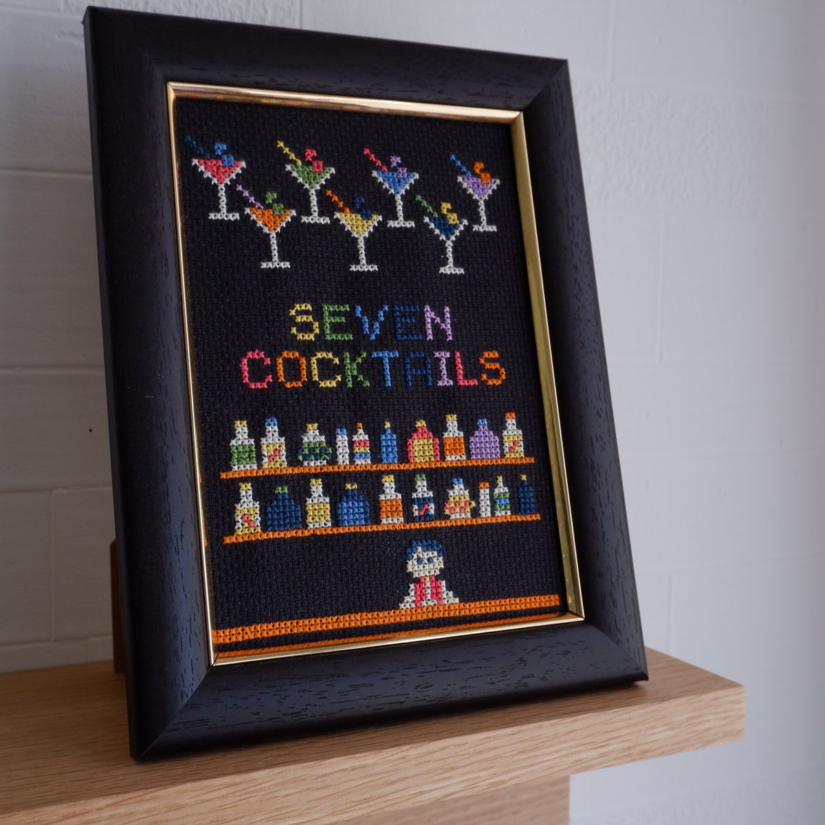 クロスステッチDL図案 「セブンカクテルズ」cross stitch 大人の休日