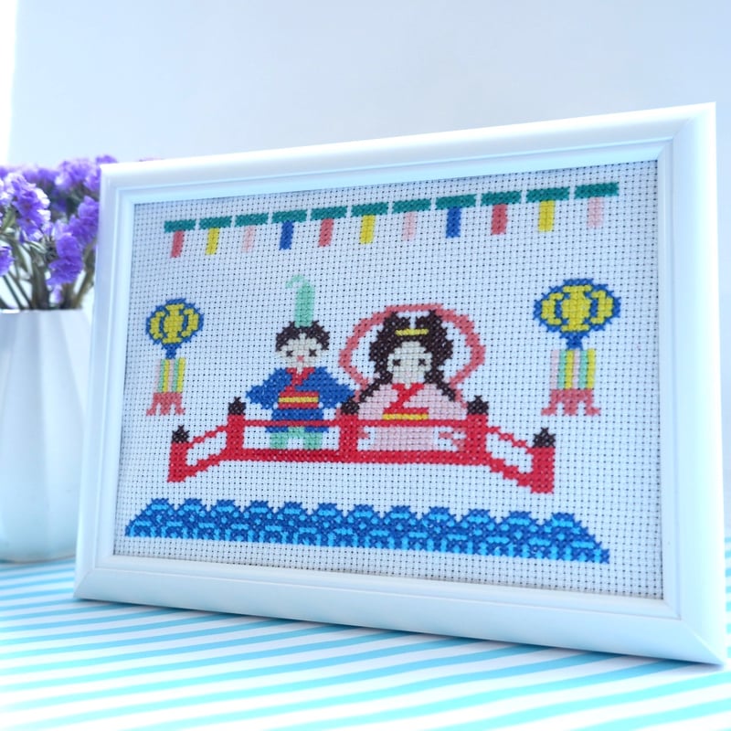 PDFデータ販売「夏の七夕」クロスステッチ図案 | Poco a poco