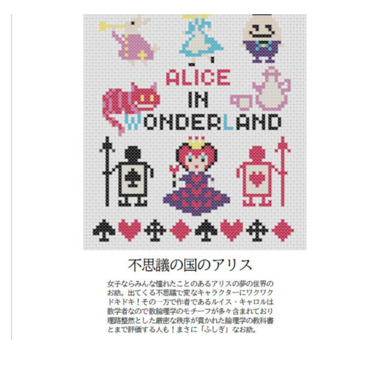 クロスステッチDL図案 『不思議の国のアリス』Alice in Wonderland