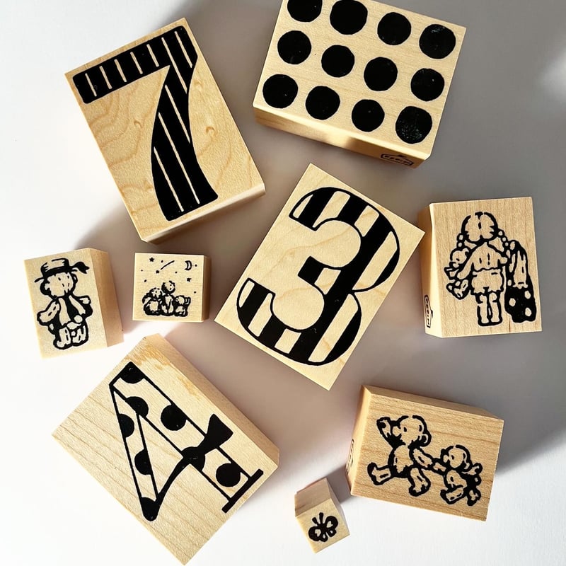 PEPIN スタンプ 2 個セット PEPIN スタンプはんこ数字セット