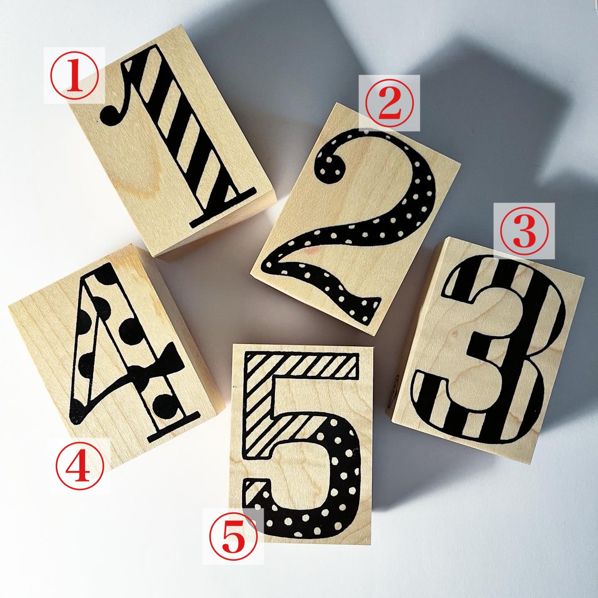 おおきな数字のスタンプ/特大【おひとつ選択してください】 | pepin