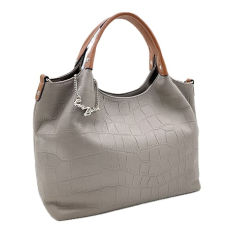 36360　Cure Borsa（クーレボルサ）本革 クロコ型押し 2wayトートバッグ  小売り希望価格22,000円