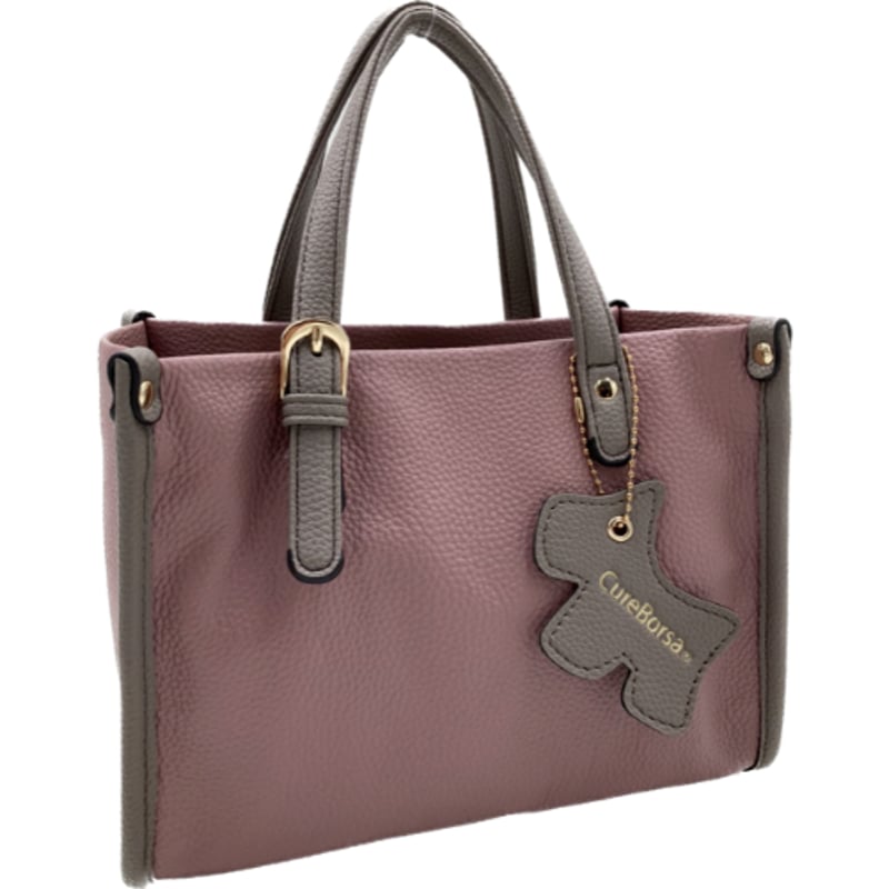 No.38860 CureBorsa バックル付き牛革2wayミニトートバッグ No.38860 CureBorsa バックル付き牛革2wayミニトートバッグ