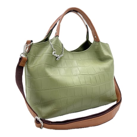 36360　Cure Borsa（クーレボルサ）本革 クロコ型押し 2wayトートバッグ  小売り希望価格22,000円