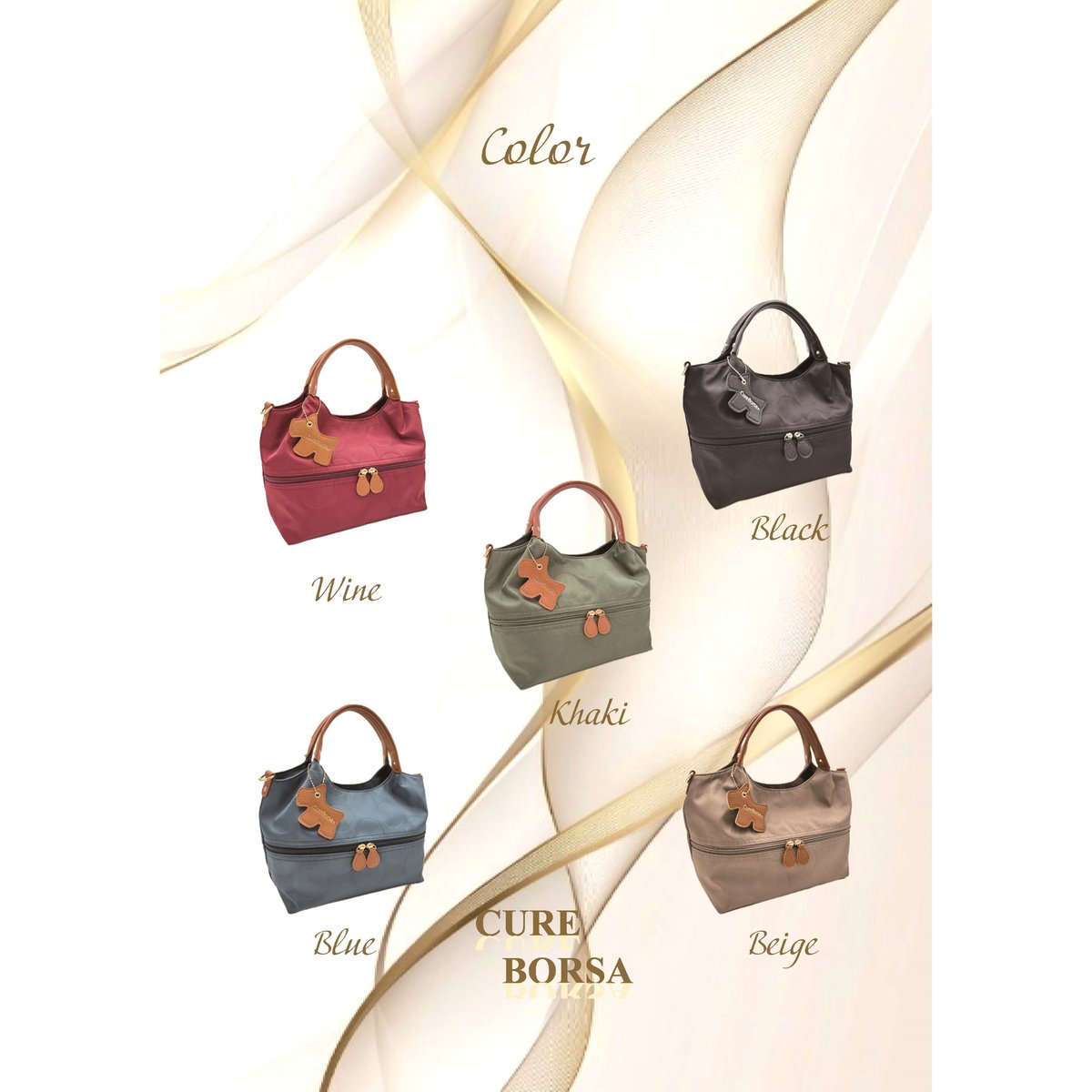Cure Borsa（クーレボルサ）ナイロンドットエンボス2WAYバッグ NO 